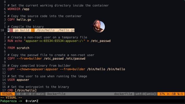Optimizar go en docker - Contenedores ligeros y seguros - #docker #golang Multistage & distroless # смотреть онлайн