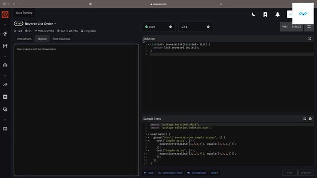 codewars_dart: Reverse List Order смотреть онлайн
