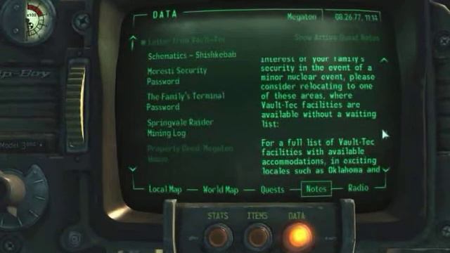 Fallout 3 Walkthrough - Pip Boy and Terminal #16 - Letter from V-T #2 смотреть онлайн