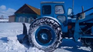 Обзор на самодельный  снегоротор на т-40