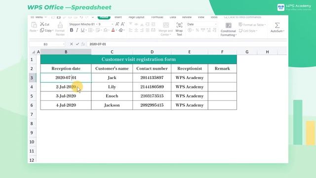 [WPS Academy] 2.4.8 Excel: Set the date formats in WPS Spreadsheet смотреть онлайн