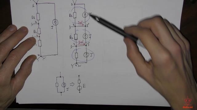 Урок 32. Метод контурных токов. Часть 6. Эквивалентная замена источника тока. смотреть онлайн