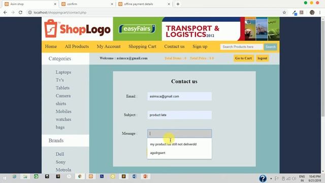 Online shopping cart In Php | Php Ecommerce website | Final year project | php Online shop смотреть онлайн