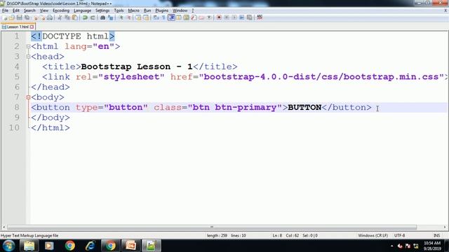 Introduction to bootstrap and bootstrap buttons| Lesson - 65 | bootstrap in Hindi смотреть онлайн