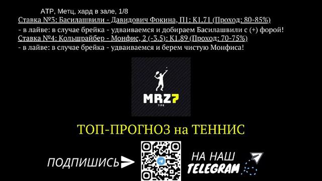 ТОП ПРОГНОЗ на ТЕННИС: 23.09.21 // Ставки на спорт смотреть онлайн