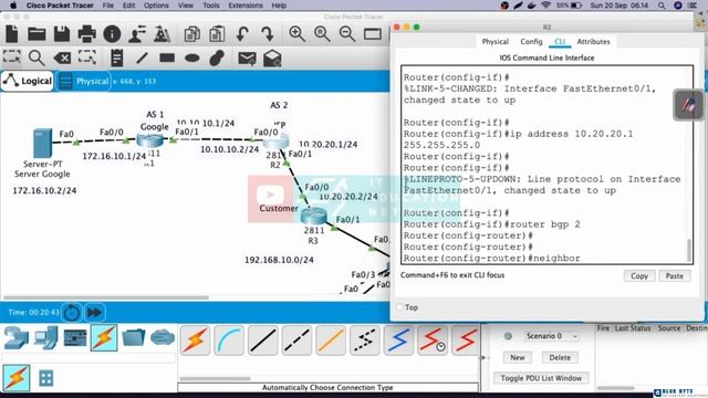 Networking Tutorial with Cisco CCNA 200-301 - 98 - Network Address Translation - Configure BGP смотреть онлайн