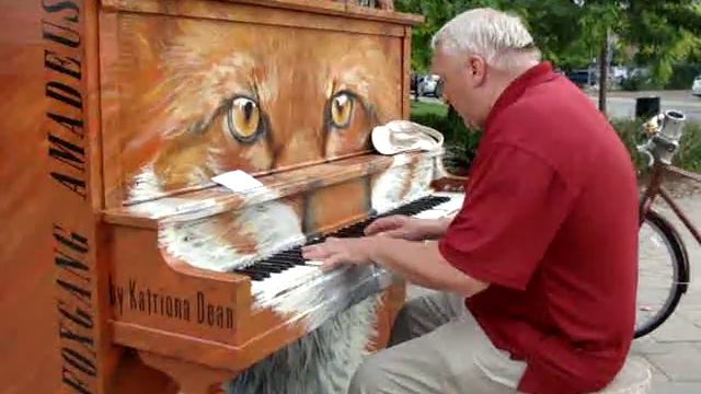 Talented man on street piano, Michael McNamara Perfect-Hedley смотреть онлайн