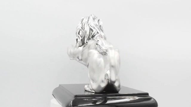 Статуэтка "Шествующий Лев" с серебрением / 15х20 см / Италия /F4AS-CB смотреть онлайн