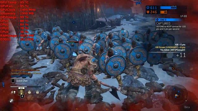 For Honor GTX 750 Ti Core 2 Quad Q9550 LARGE BATTLE смотреть онлайн