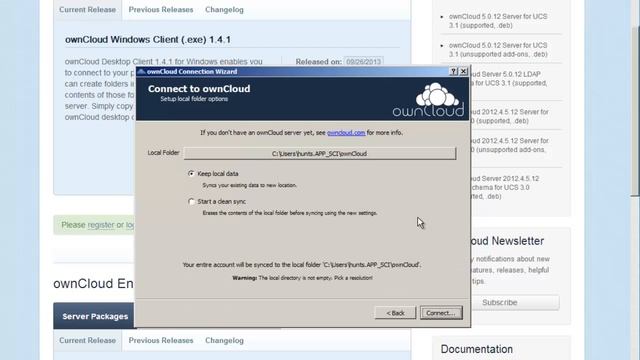 Installing the Owncloud client for Windows смотреть онлайн