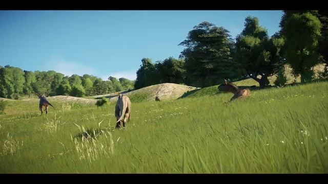 AUSTRALOVENATOR vs CRYOLOPHOSAURUS FIGHTING FOR TERRITORY - Jurassic World Evolution 2 смотреть онлайн