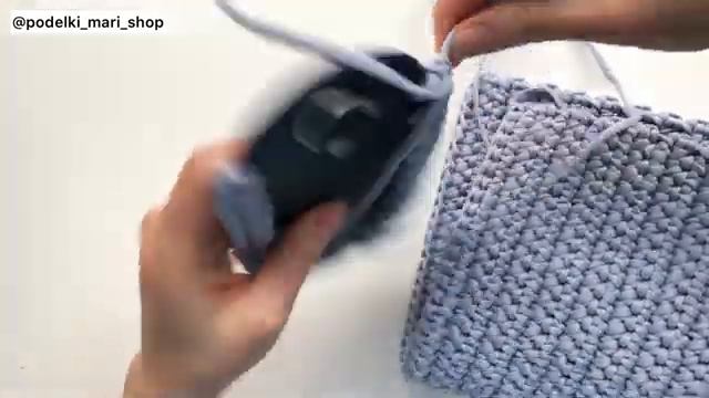 Сумка крючком с кожаными боковинами смотреть онлайн