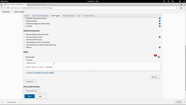 18. Jenkins for Beginners - Environment Variable смотреть онлайн
