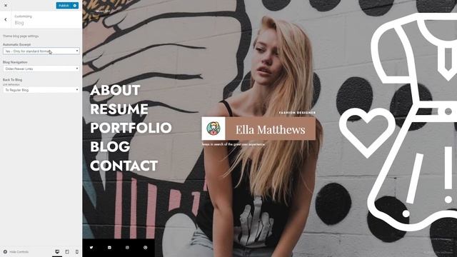 ikonik WordPress Resume & vCard & Portfolio Theme Live Customizer смотреть онлайн
