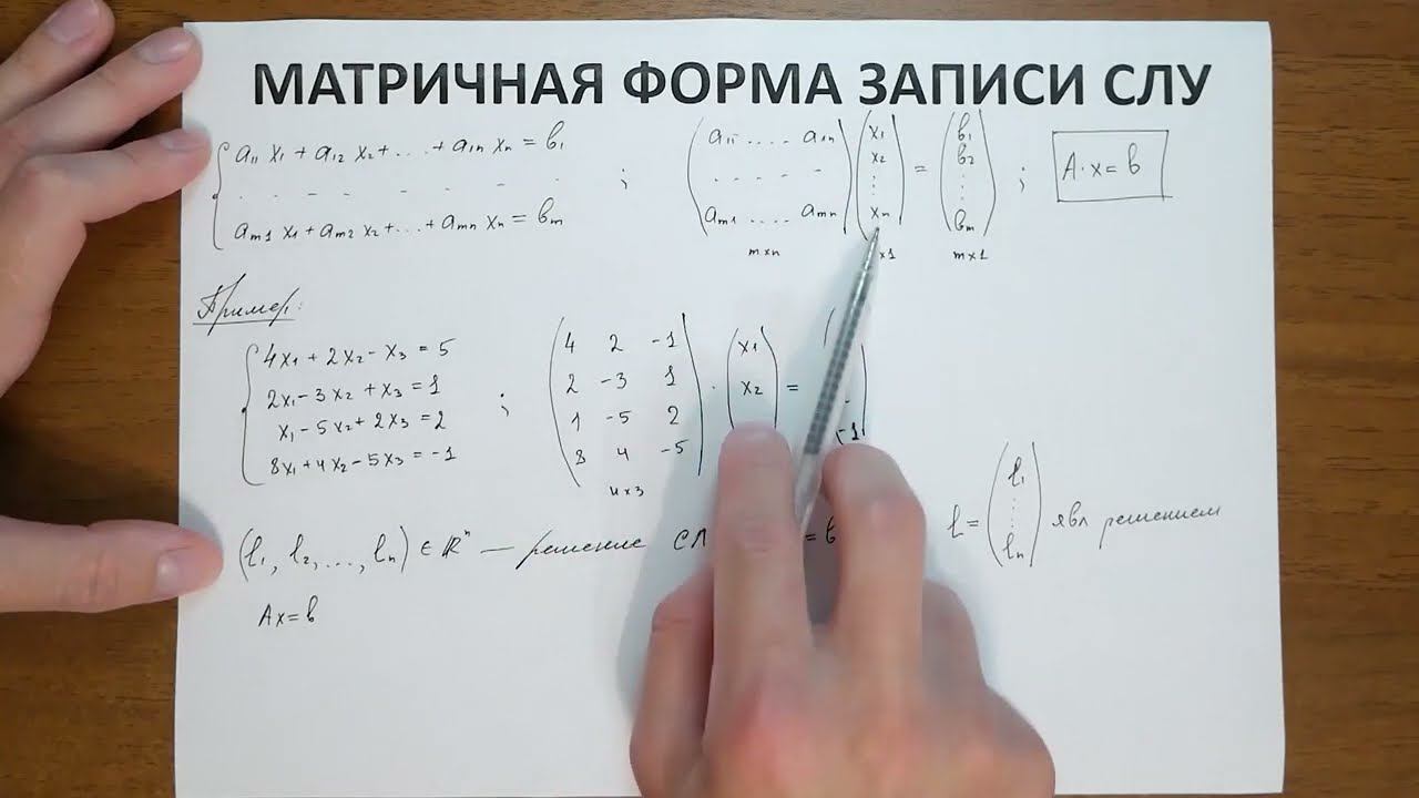 9.1. Матричная форма записи СЛУ смотреть онлайн
