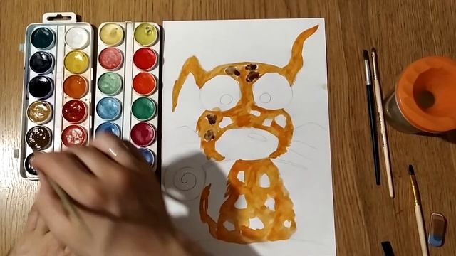 КАК нарисовать Собаку Акварелью/ Рисунки Акварелью /How to draw a dog in watercolor/ Drawing Lesson смотреть онлайн