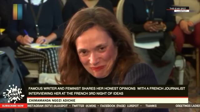 Chimamanda shuts a French journalist asking racist question смотреть онлайн