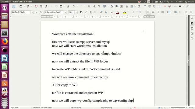 Wordpress Offline Installation in Ubuntu using xampp Server смотреть онлайн