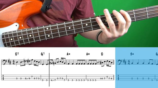 The Beatles - Drive My Car (Bass cover with tabs) смотреть онлайн