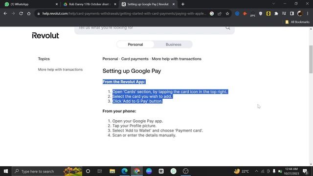 HOW TO ADD REVOLUT TO GOOGLE PAY 2023! (FULL GUIDE) смотреть онлайн