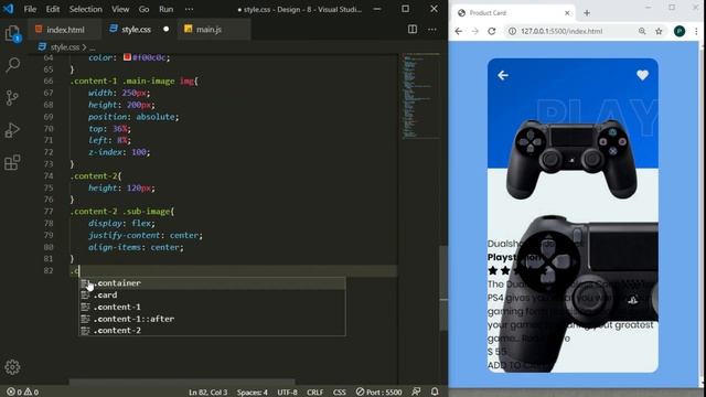 CSS Card UI Design | HTML,CSS & JS Product Card смотреть онлайн
