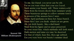 Reading Sonnet 104 by William Shakespeare (Читаю сонет 104 Уильяма Шекспира).