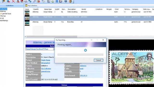 Stamp Database Summary Report смотреть онлайн