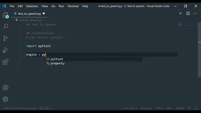 | Text To Speech using Python | Text Conversion | Python small module | смотреть онлайн