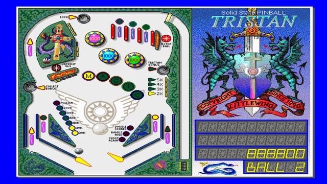 SOLID STATE PINBALL: TRISTAN (Amtex Software Corporation, 1991) смотреть онлайн