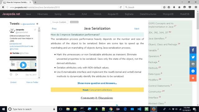 How do I improve Serialization performance?
| javapedia.net смотреть онлайн
