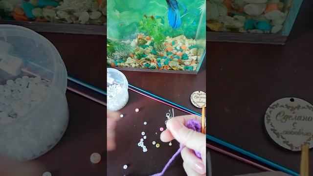 ввязывание бисера, бусин в тунисское полотно смотреть онлайн