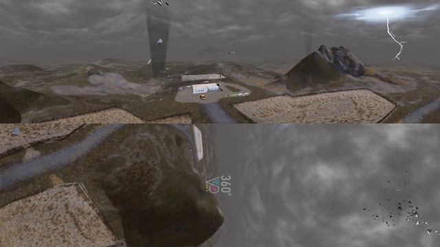 360° EXTREME TORNADO SIZE Comparison Natural Disaster VR 360 Video смотреть онлайн