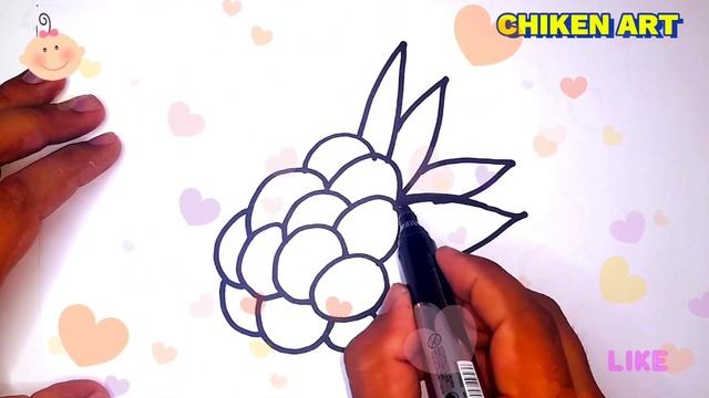 Как нарисовать малину? How to draw a raspberry? Malina qanday chiziladi? смотреть онлайн