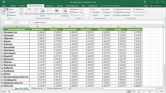 КАК РАСПЕЧАТАТЬ ТАБЛИЦУ ЭКСЕЛЬ НА ОДНОМ/РАЗНЫХ ЛИСТАХ |ВЫДЕЛЕННОЕ |ЗАГОЛОВОК НА КАЖДОЙ СТР |А3 И А4 смотреть онлайн