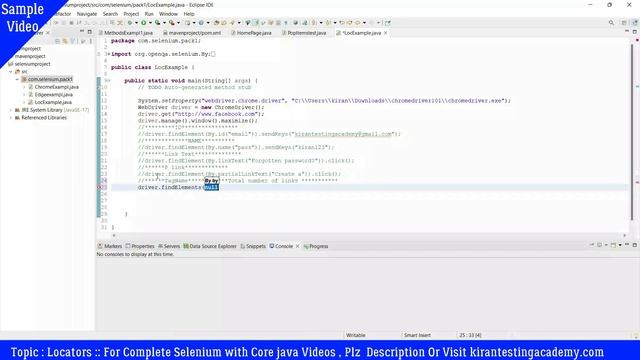 Locators In Selenium Part -3 : Identify elements Using Tag-name - selenium locators Tag-Name смотреть онлайн