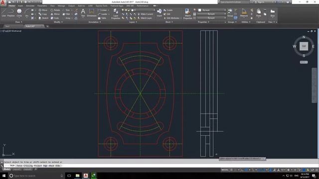 AutoCAD Practice Drawing 15 смотреть онлайн
