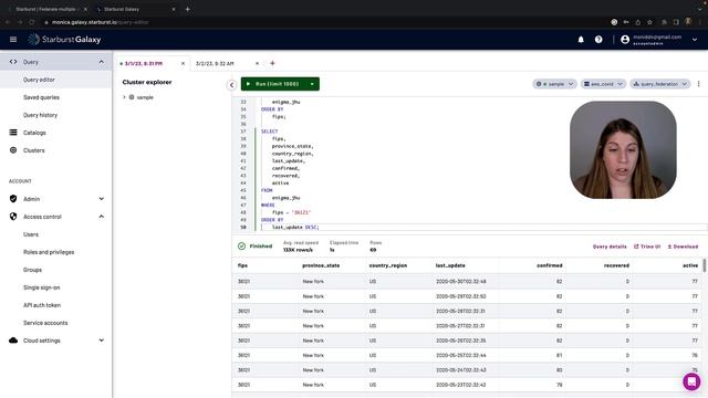 Starburst Galaxy getting started query federation tutorial смотреть онлайн