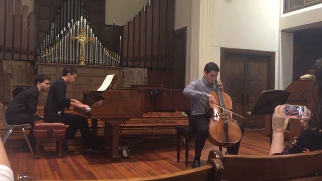 Aiden on cello: Concerto in A minor, Op. 33 No. 1 by Camille Saint Saens (1835-1921) смотреть онлайн