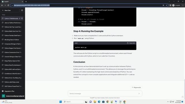 Communication between Python Cython C in multithreaded environment смотреть онлайн