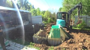 Большой бесшовный погреб РЕКОРД  /  Установка погреба /Пластиковый погреб