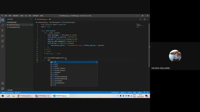 Como fazer BOT de WhatsApp utilizando python смотреть онлайн