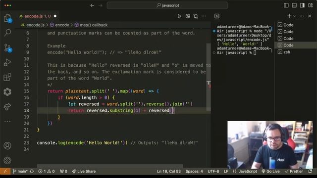 Encode in JavaScript смотреть онлайн