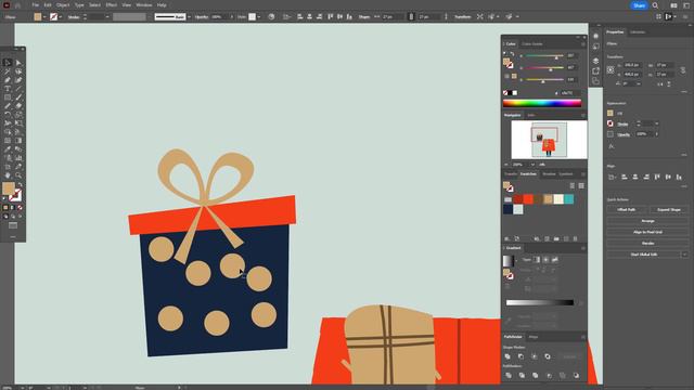 РИСУЕМ ЗИМНЮЮ ДЕВУШКУ С ПОДАРКАМИ | УРОК В ADOBE ILLUSTRATOR смотреть онлайн