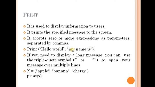 Input, Print, Type & Eval Functions in Python смотреть онлайн