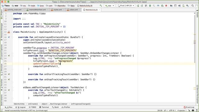 Tip Calculator Ep 4: Improving Design/Animation - Android App Tutorial for Beginners смотреть онлайн