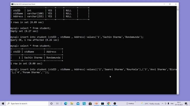 Insert data into table in mysql tutorial part3 смотреть онлайн