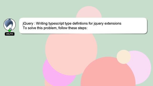 jQuery : Writing typescript type defintions for jquery extensions смотреть онлайн