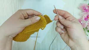 СЛЕДКИ-ТАПОЧКИ ЛЕГКИМ СПОСОБОМ. Вязание спицами.