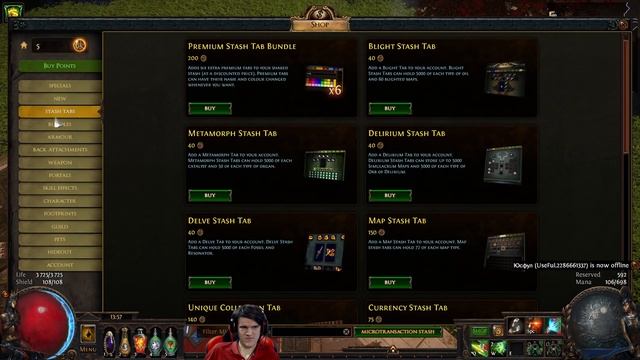 Гайд по вкладкам для новичков. Когда скидки? Что покупать в первую очередь? Как продавать вещи POE? смотреть онлайн