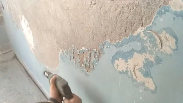 Удаление, снятие старой краски со стен